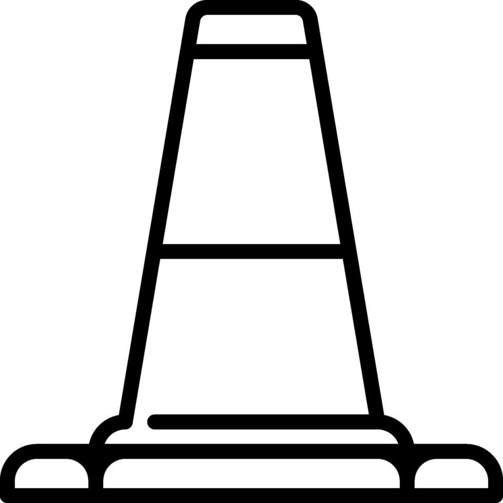 A traffic cone icon on a white background vector