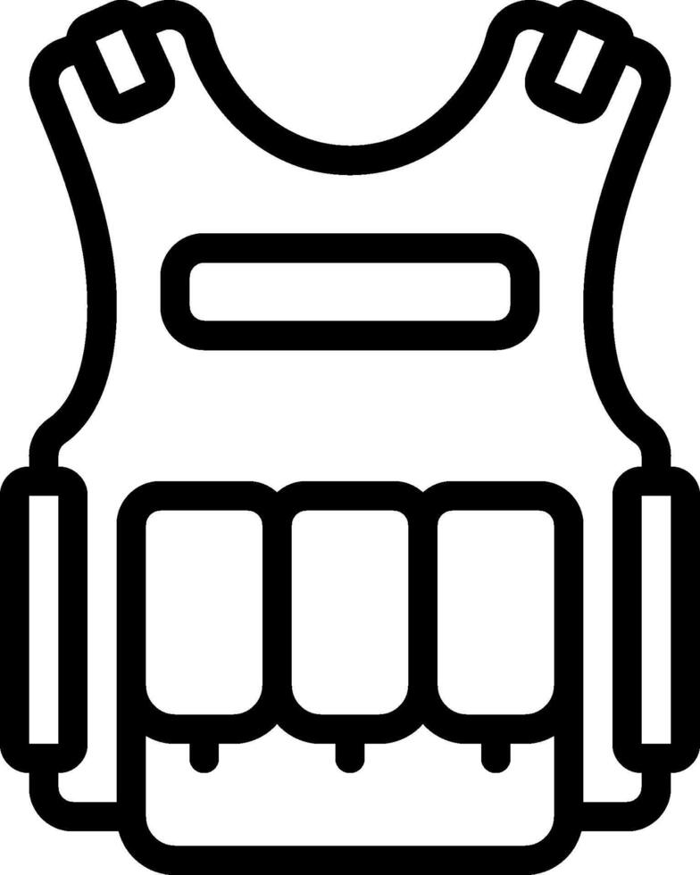 A black and white vest icon vector