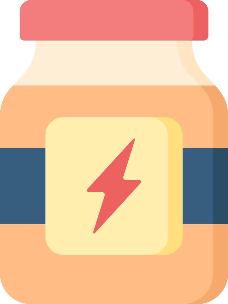 A jar of peanut butter with a lightning bolt on it vector