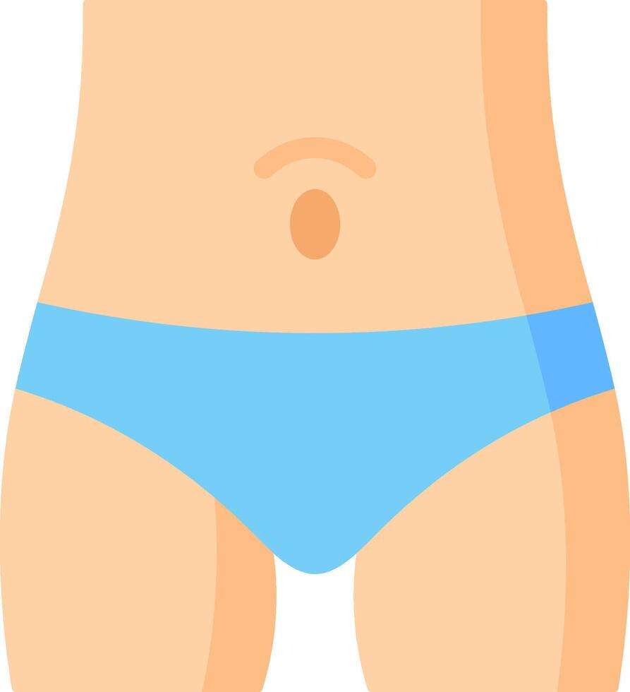 A cartoon man's butt with blue underwear vector