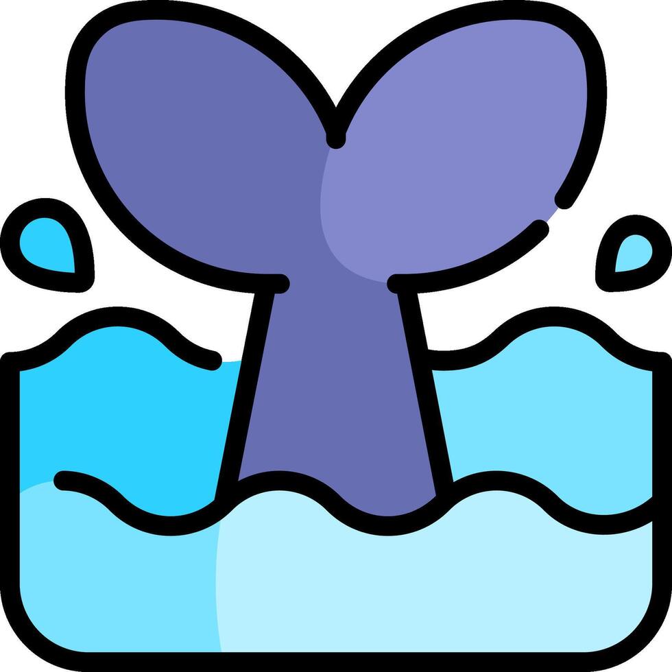 whale illustration design vector