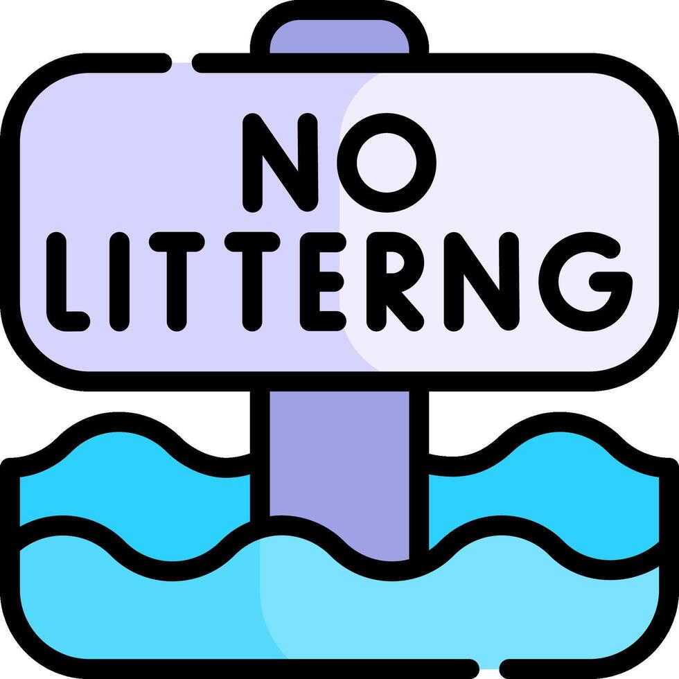 No littering sign illustration vector