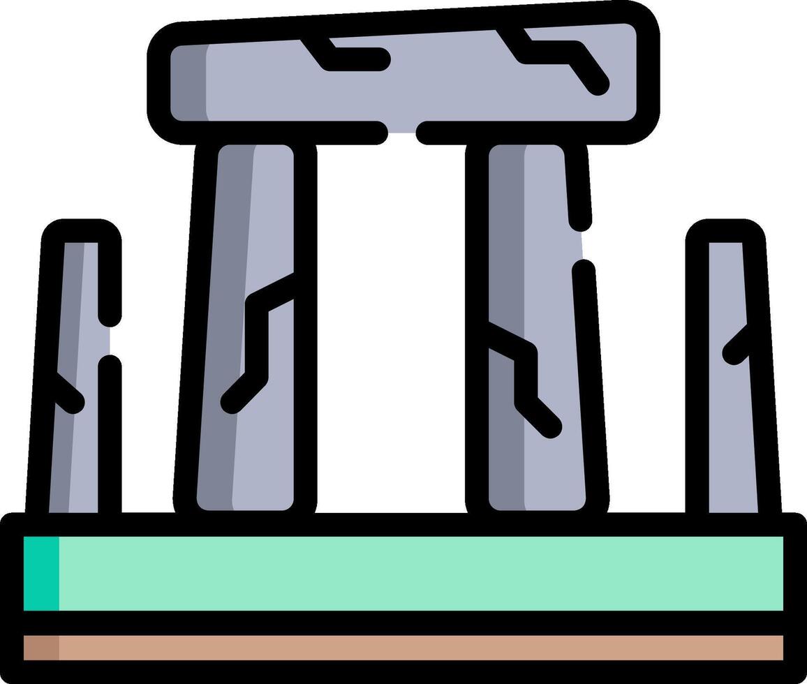 An icon of a monument with a stone base vector