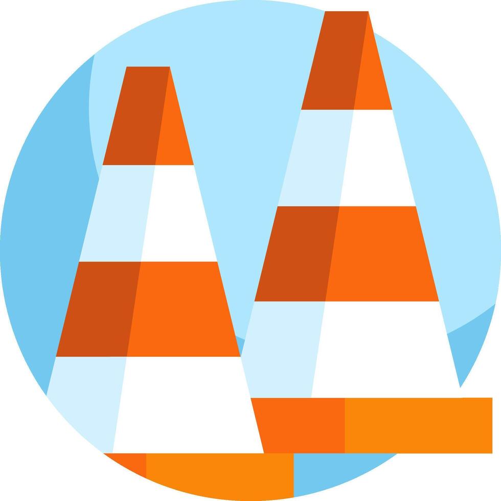 traffic cone illustration design vector