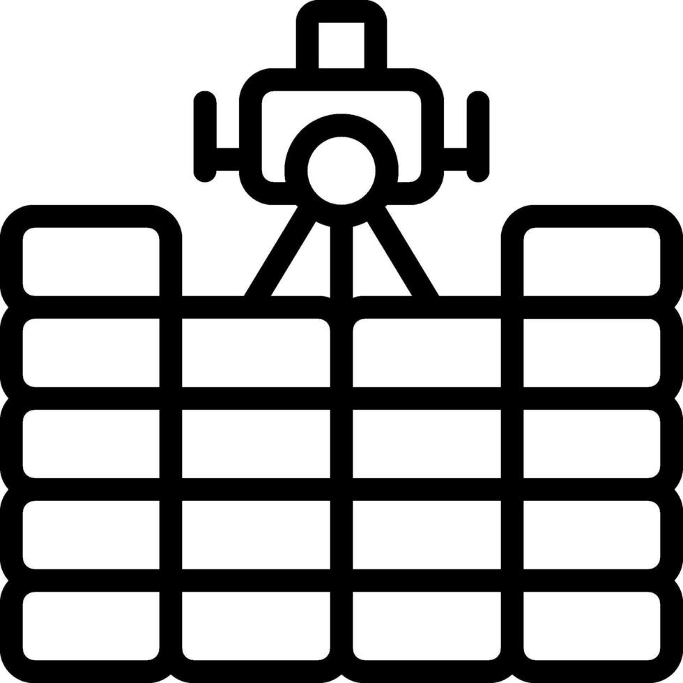 A black and white image of a camera on top of a box vector