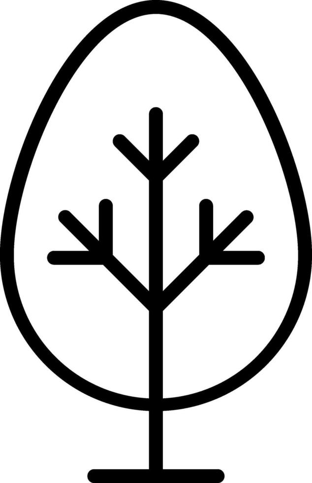 A black and white tree icon vector