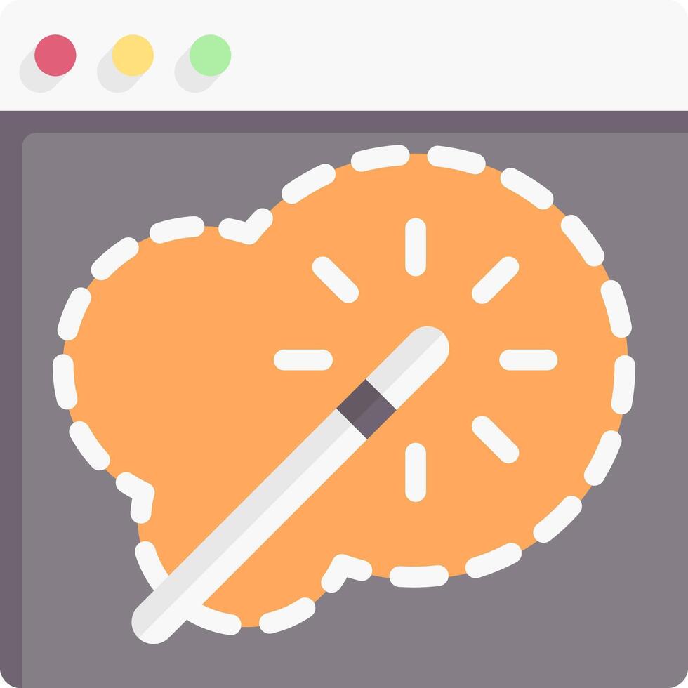 A flat icon of a paintbrush and a paintbrush vector