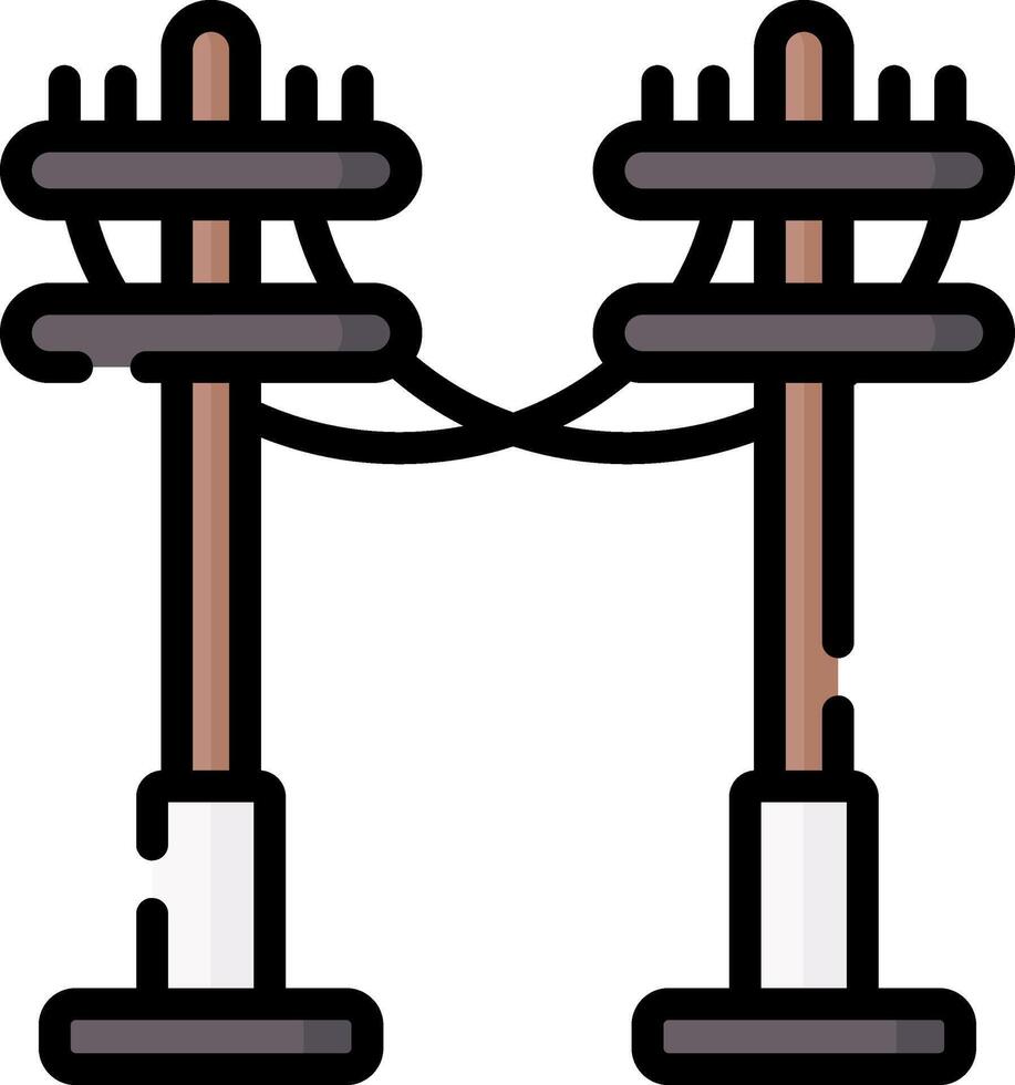 Electricity power lines icon vector
