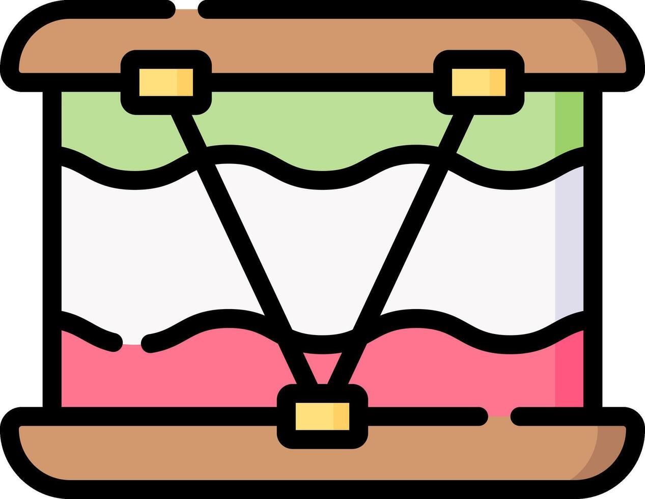 A colorful drum with a handle on it vector