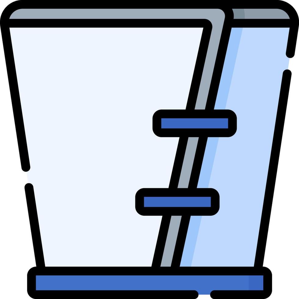A blue and white container with a handle vector