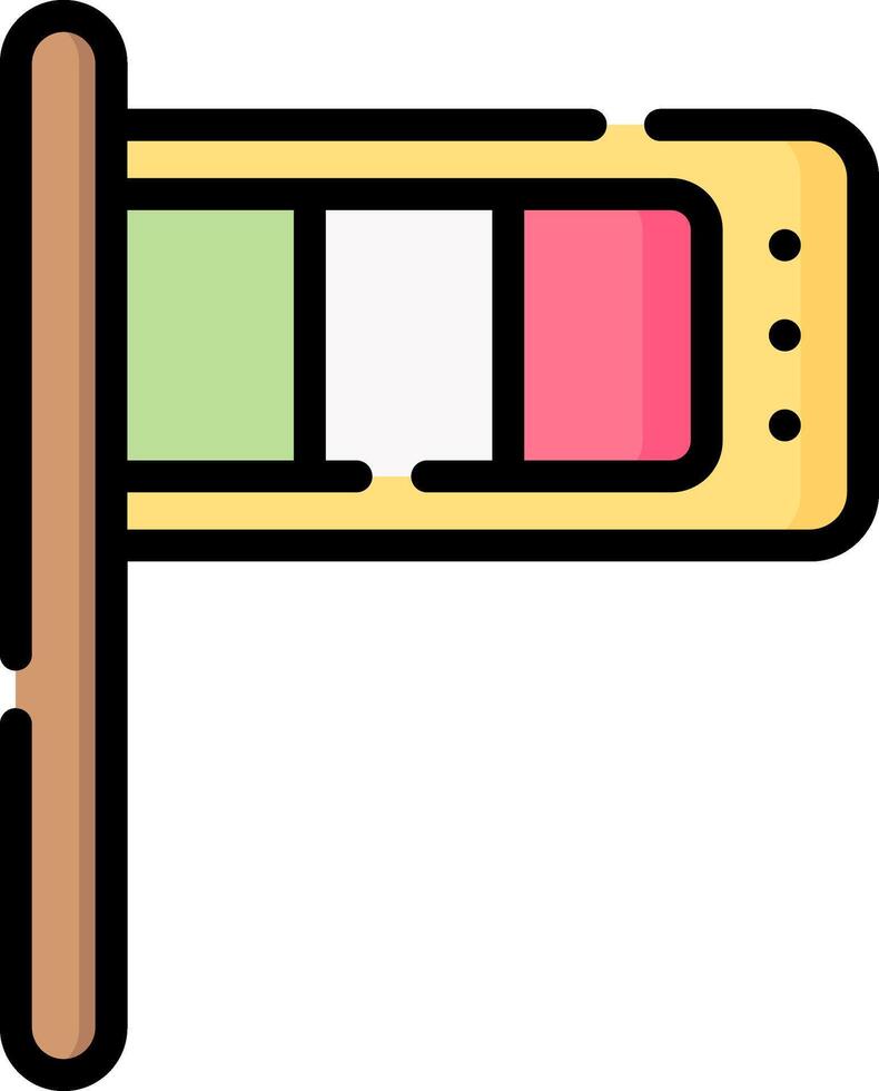 Italy flag icon illustration vector