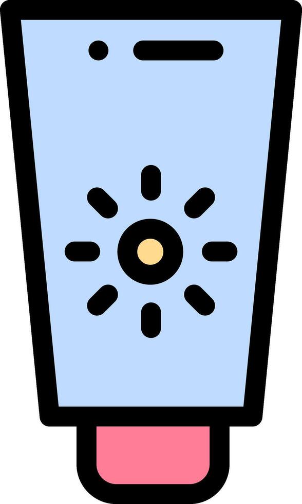 A tube of sunscreen with a sunflower on it vector