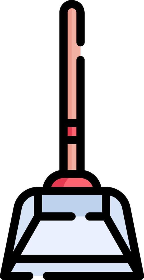 A vacuum cleaner with a red handle vector