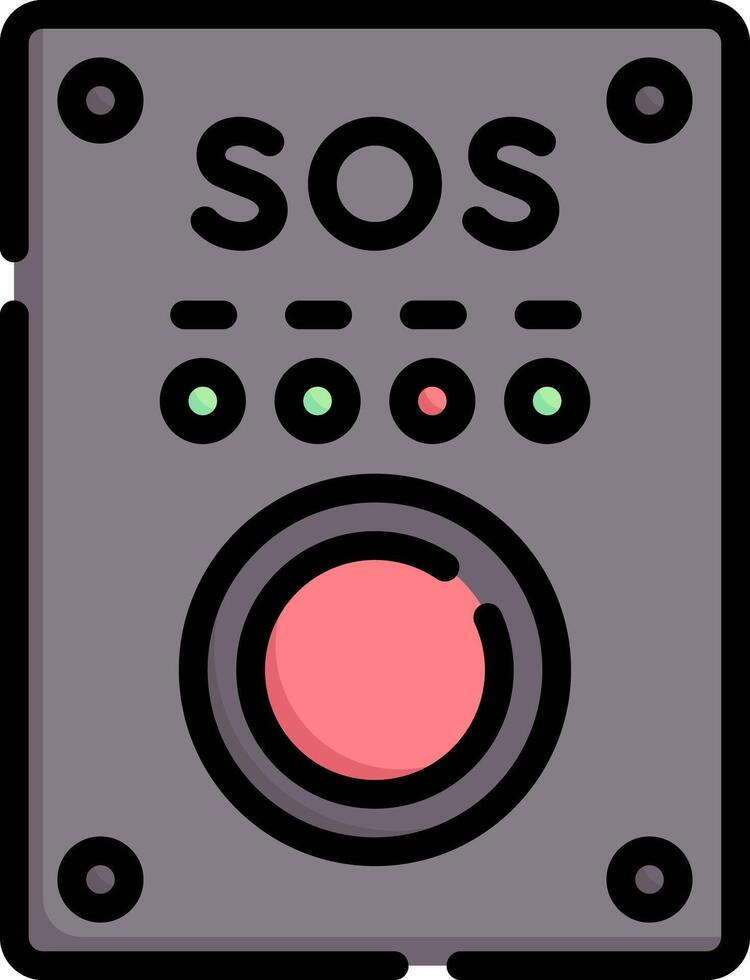 Sos button icon vector