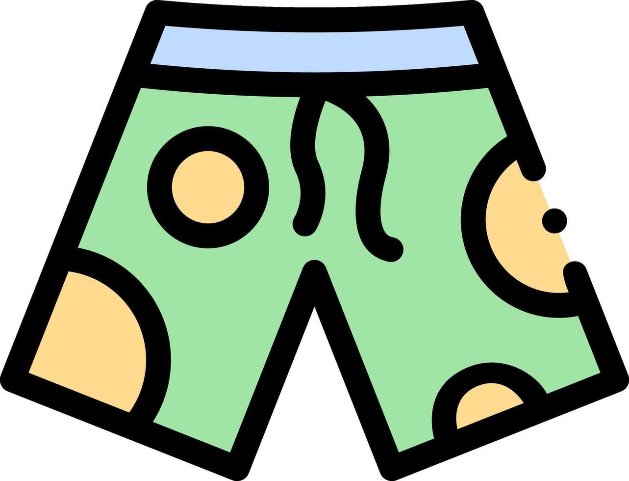 A pair of shorts with polka dots vector