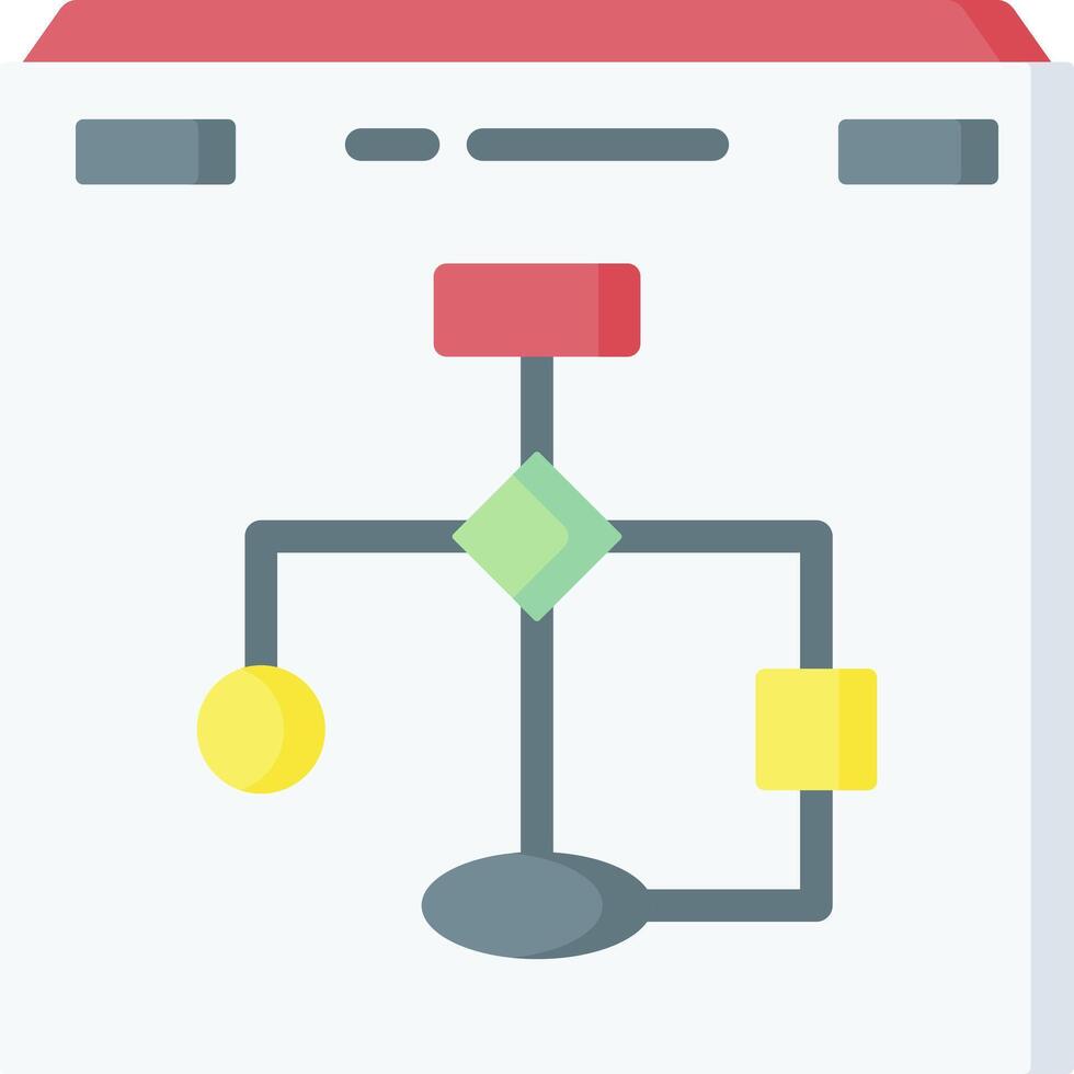 A flat icon of a computer screen with a computer and a computer mouse vector