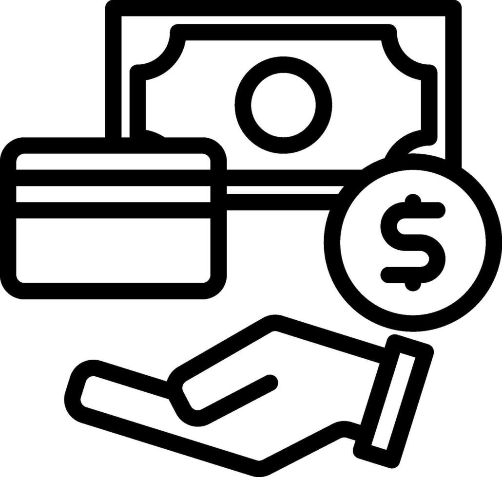 Money and credit card icon vector