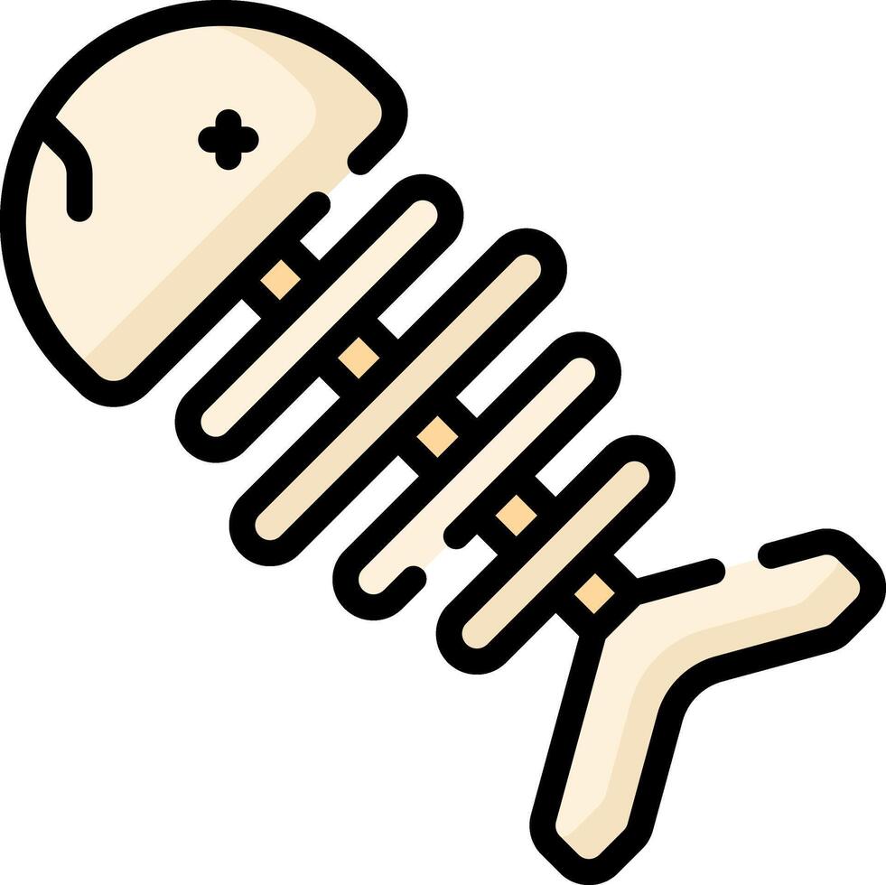 A skeleton fish skeleton icon illustration vector