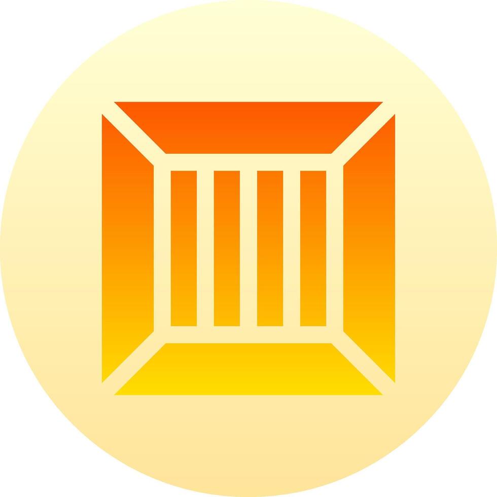 A yellow and orange icon of a prison cell vector