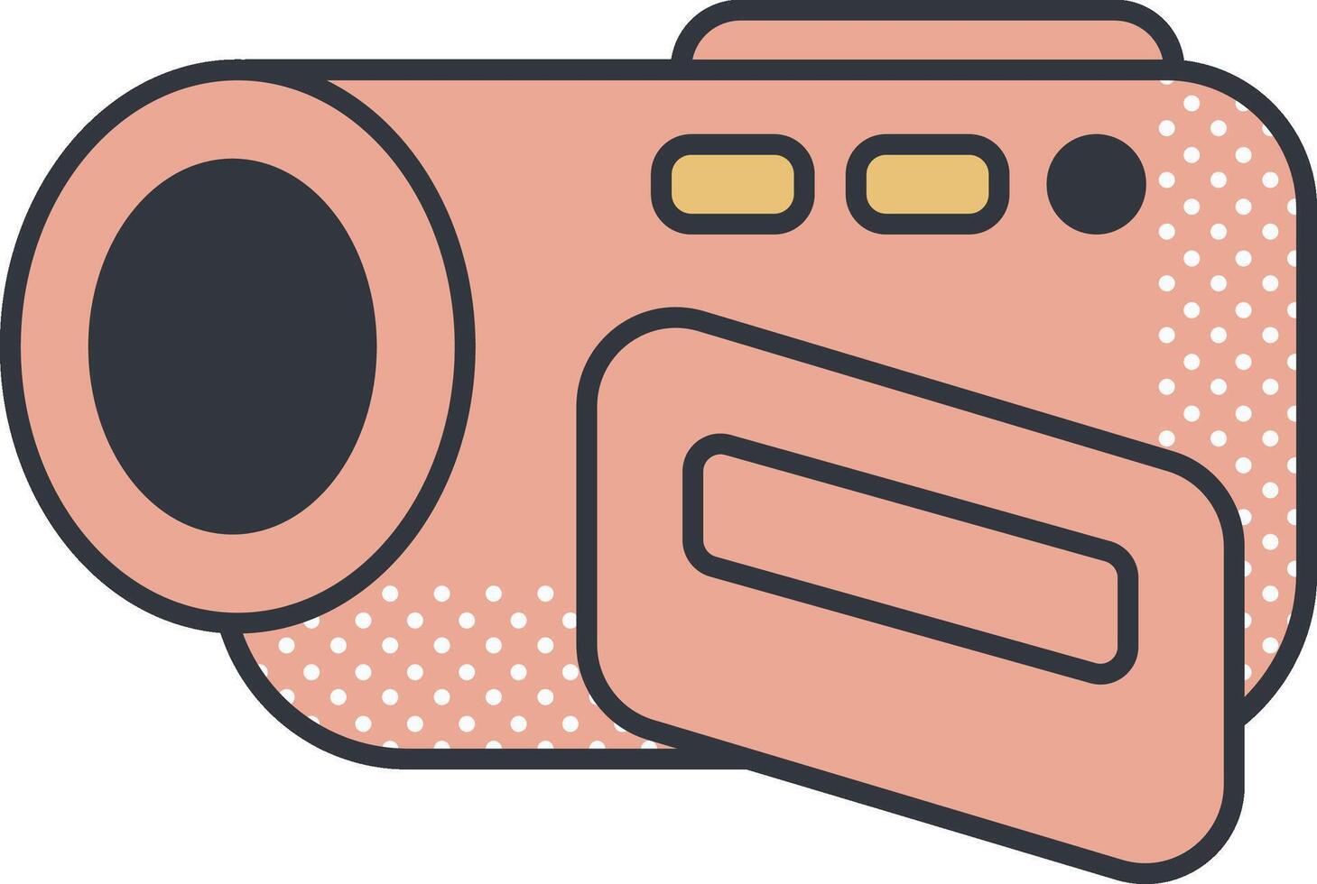 A pink camera icon on a white background vector
