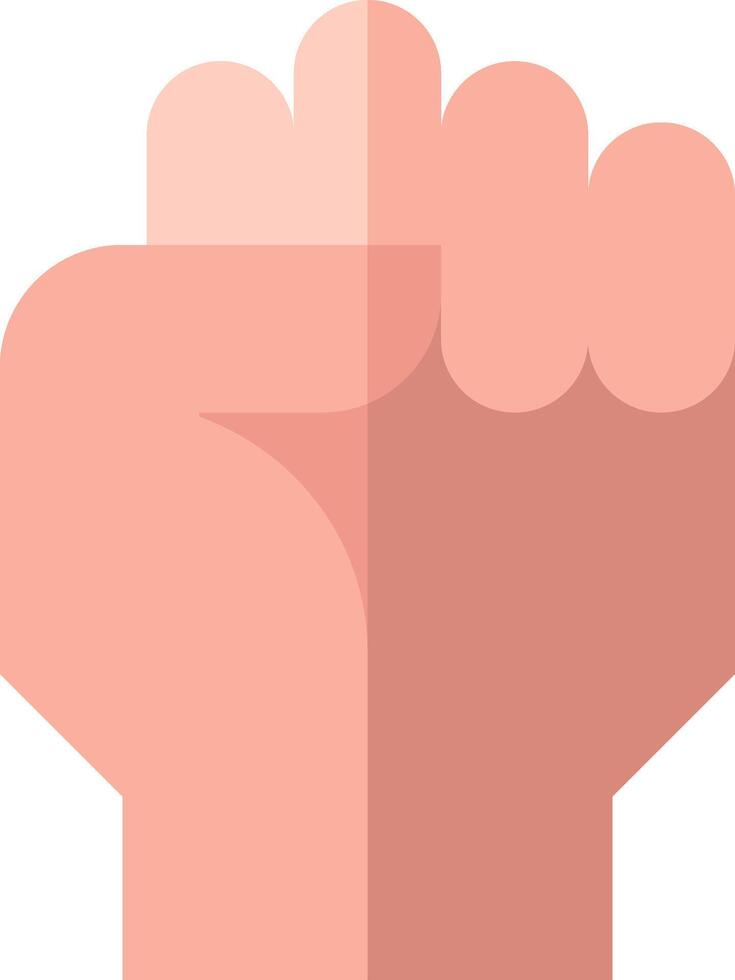 A fist with a pink background and white background vector