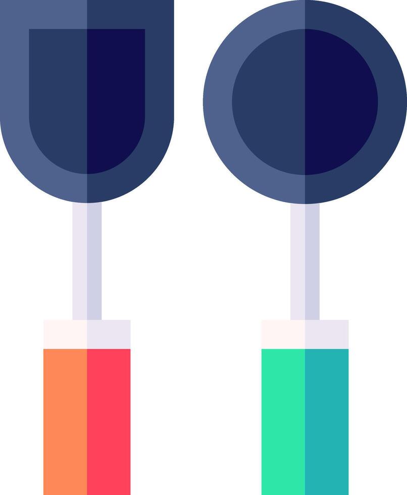 Two flat icons of a pair of scissors and a pair of scissors vector