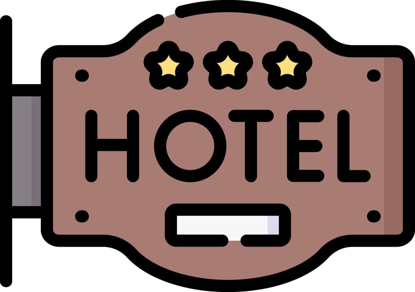 A hotel sign with five stars on it vector