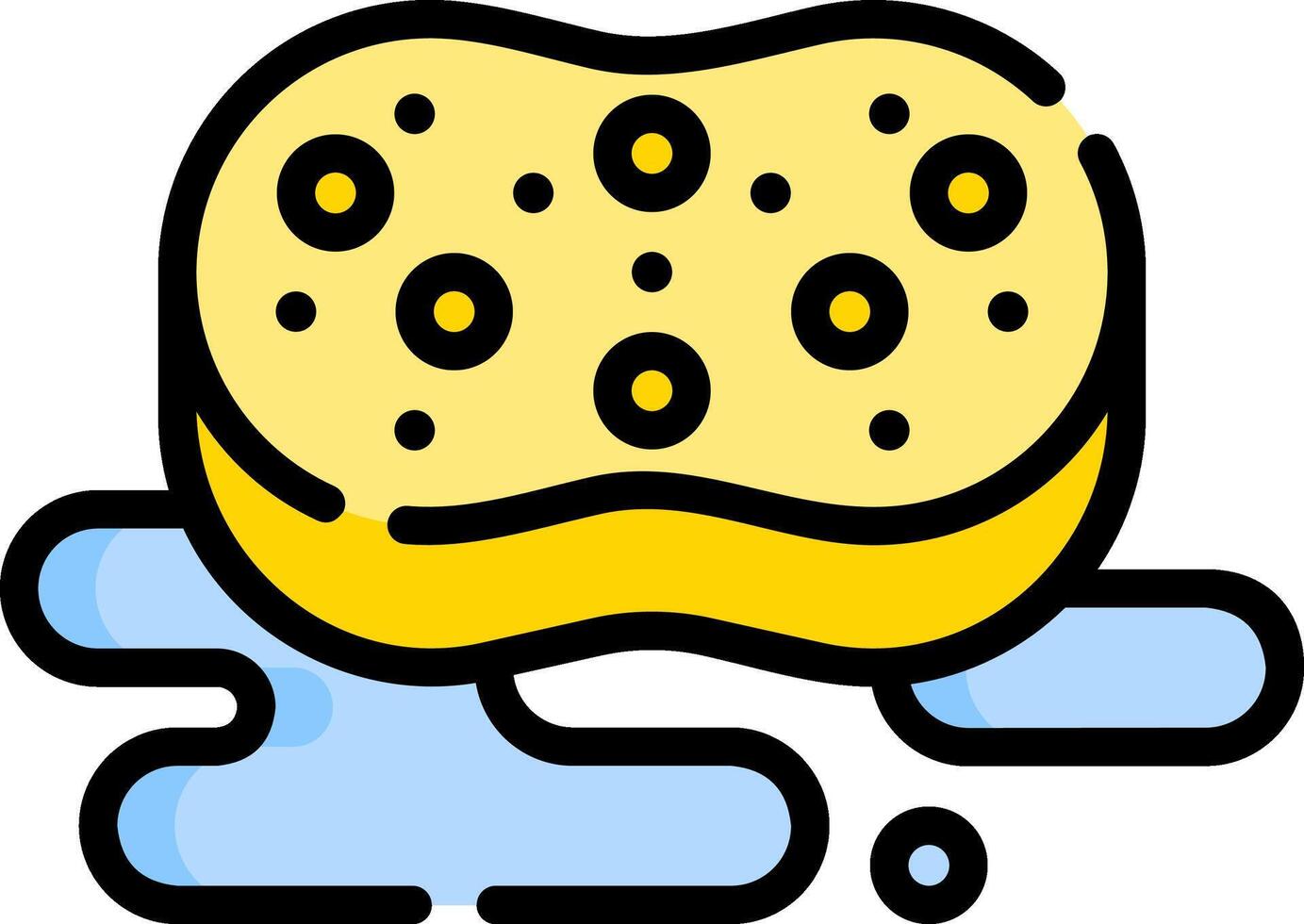 A sponge with water on it vector