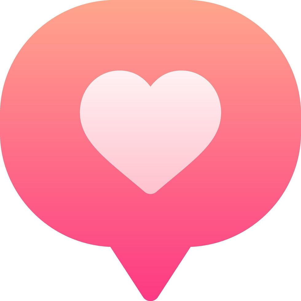 A pink speech bubble with a heart in it vector