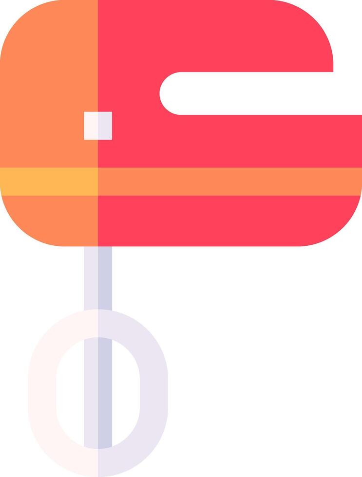 A red and orange object with a hook on it vector