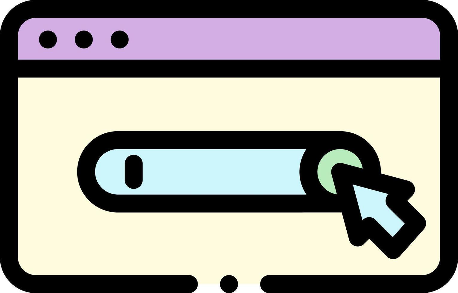 A mouse pointing at a computer screen vector