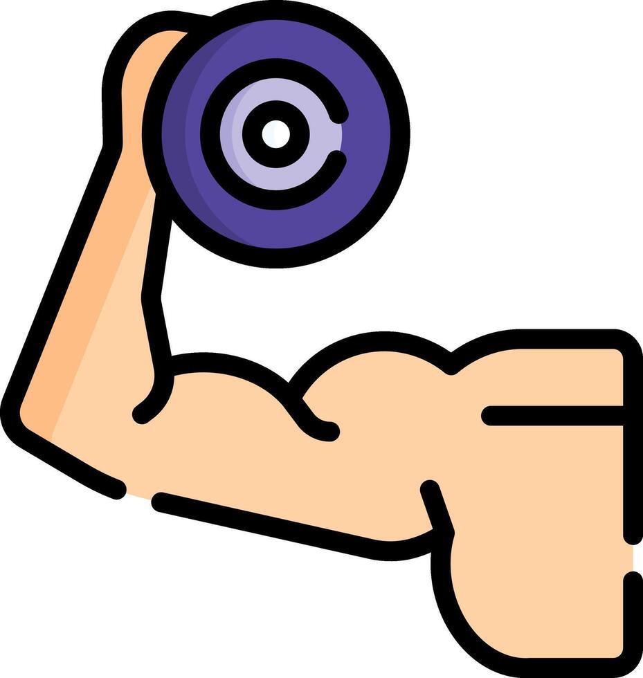 A man lifting a dumbbell on a white background vector