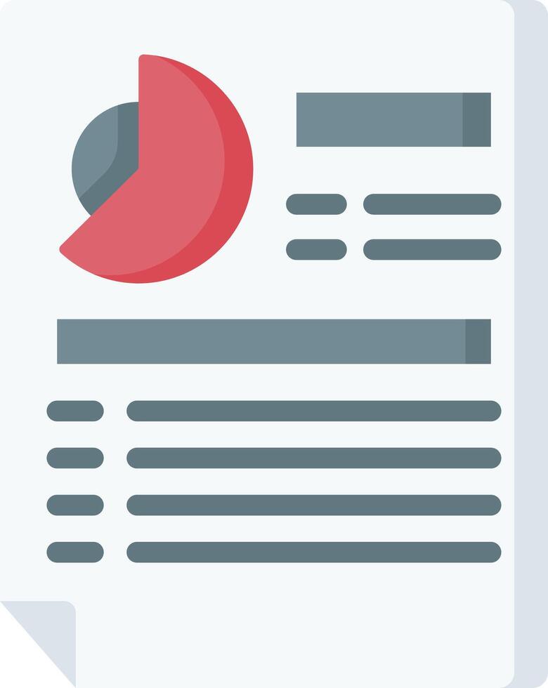 A pie chart on a paper document vector