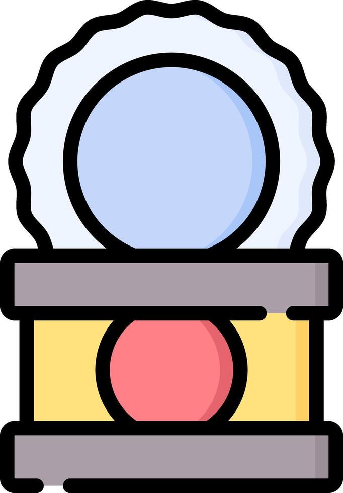 A box with a red and blue lid vector