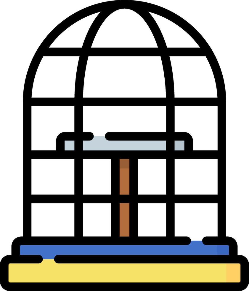 Bird cage icon illustration vector