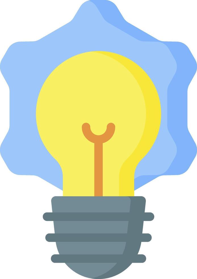A light bulb with a blue light bulb inside vector