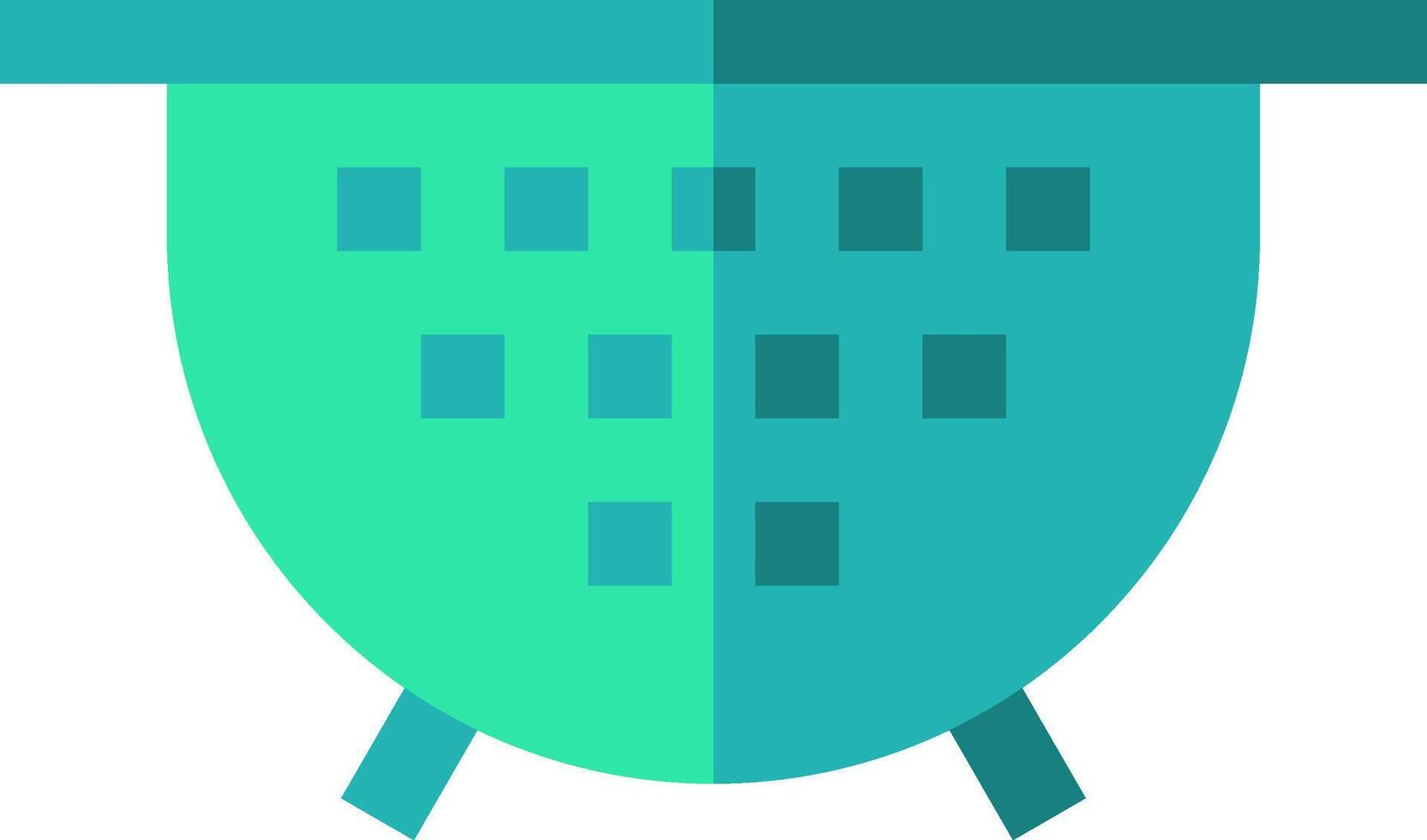 A green and blue icon of a shield vector