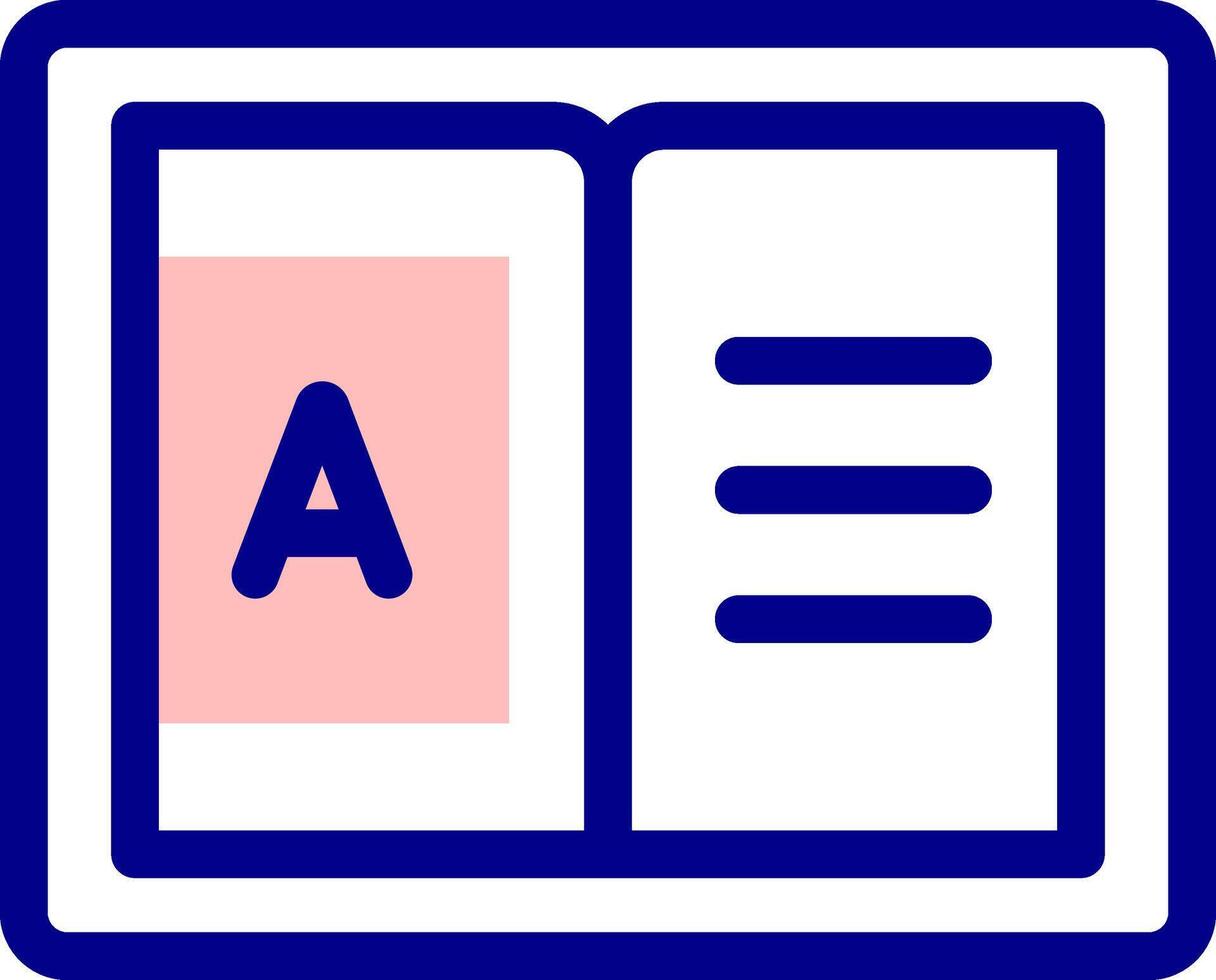 A book with the letter a in it vector