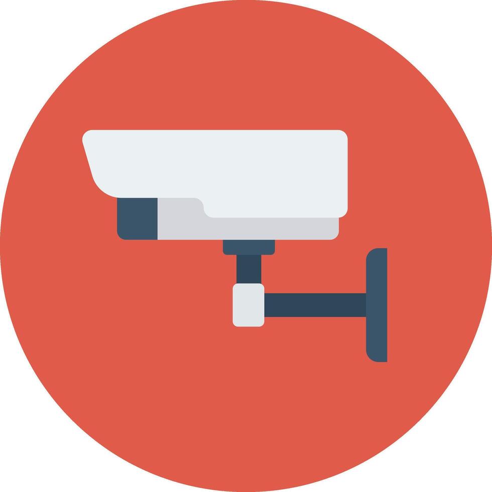 A flat icon of a security camera vector