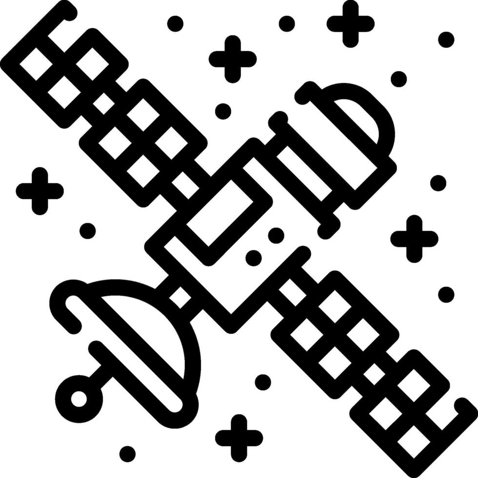 Space station icon vector