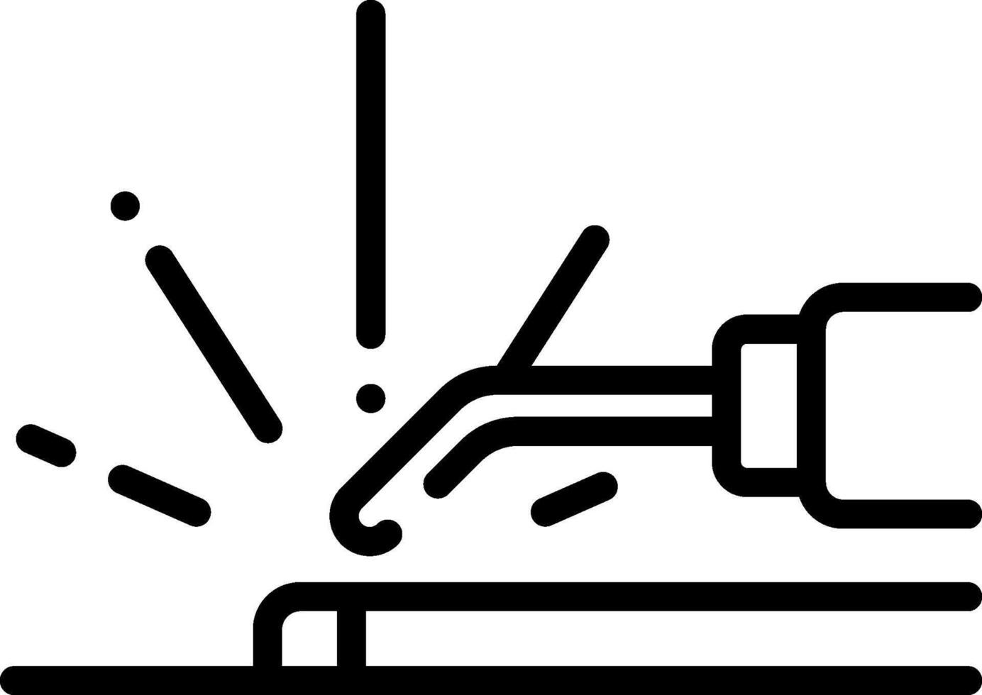 A black and white image of a person using a torch vector