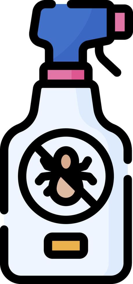 A spray bottle with a spider on it vector