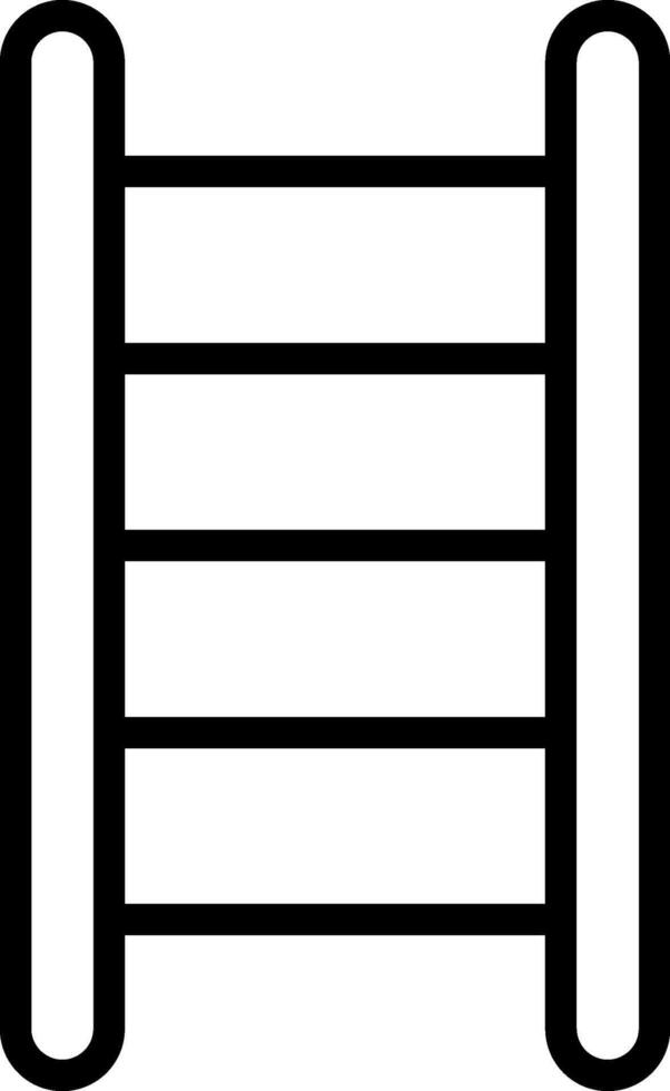 A black and white image of a ladder vector
