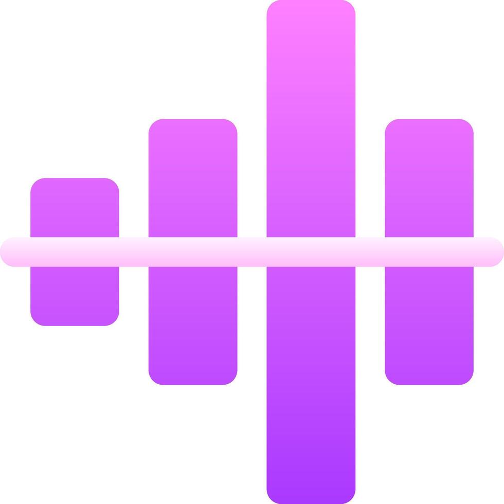 A purple sound wave icon on a white background vector