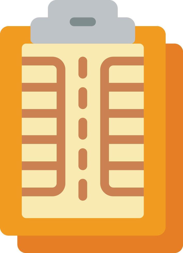 Clipboard icon with a yellow background vector