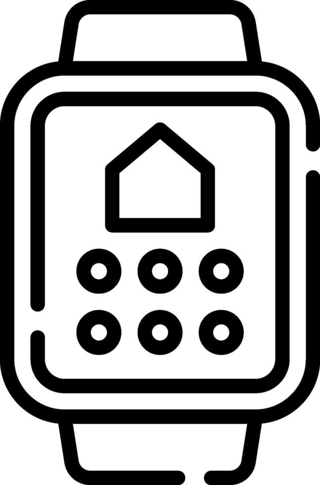 A smart watch with a house on it vector