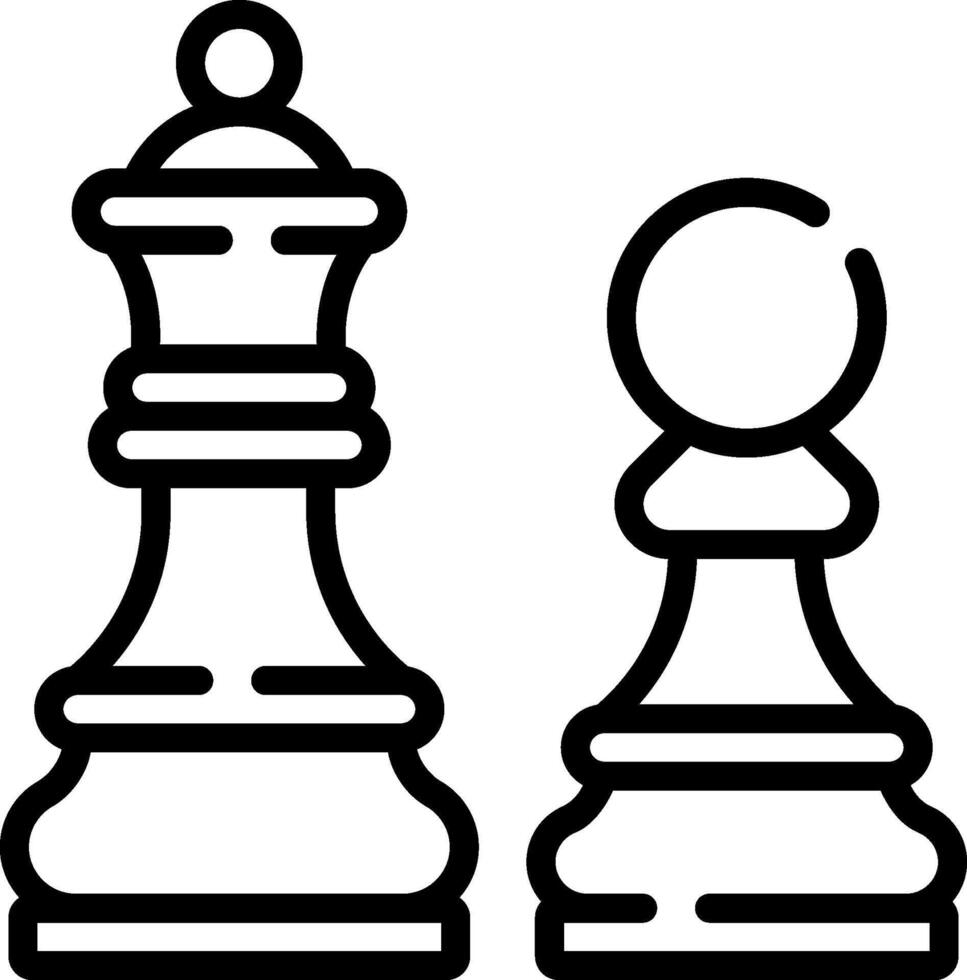 Two chess pieces on a white background vector