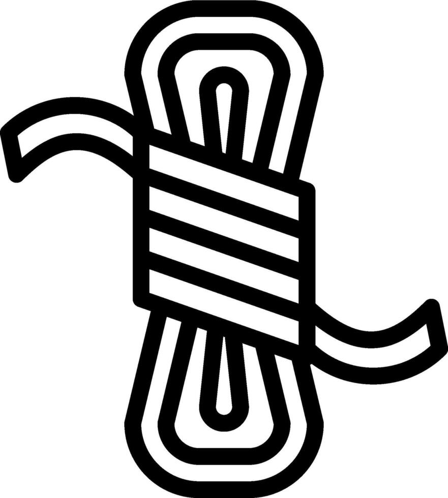 A black and white drawing of a rope vector