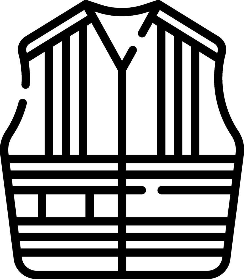 A black and white illustration of a vest vector