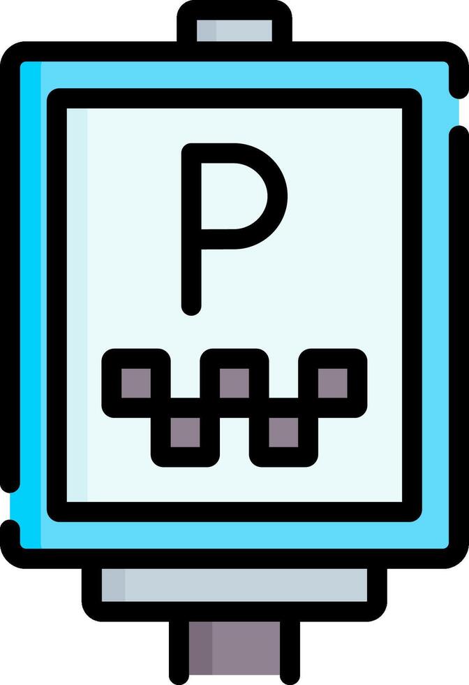 A blue and white square with the letter p on it vector
